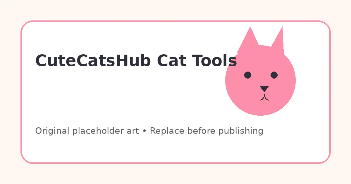 CuteCatsHub cat tools illustration